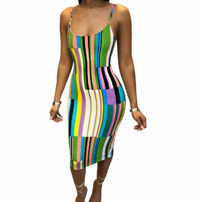 Sexy Morena - Latina Fashion - Multicolor V Neck Hollow Out Dress ...