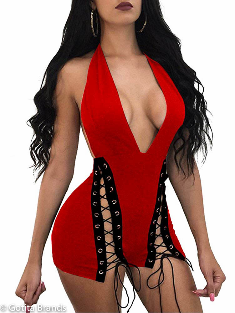 sexy red club dress