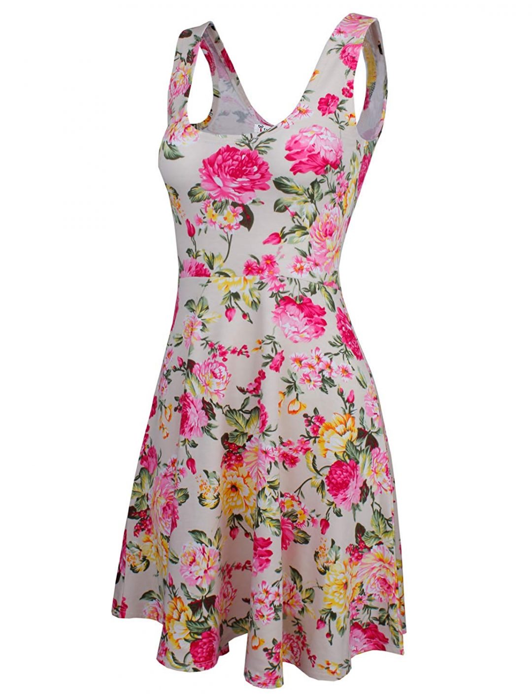 Sleeveless Floral Print Dress