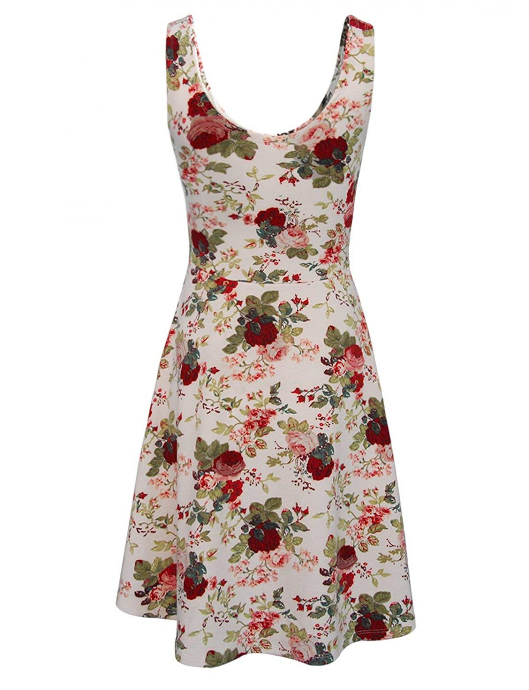 Women's Modern Fit Dress Shirt in White Floral