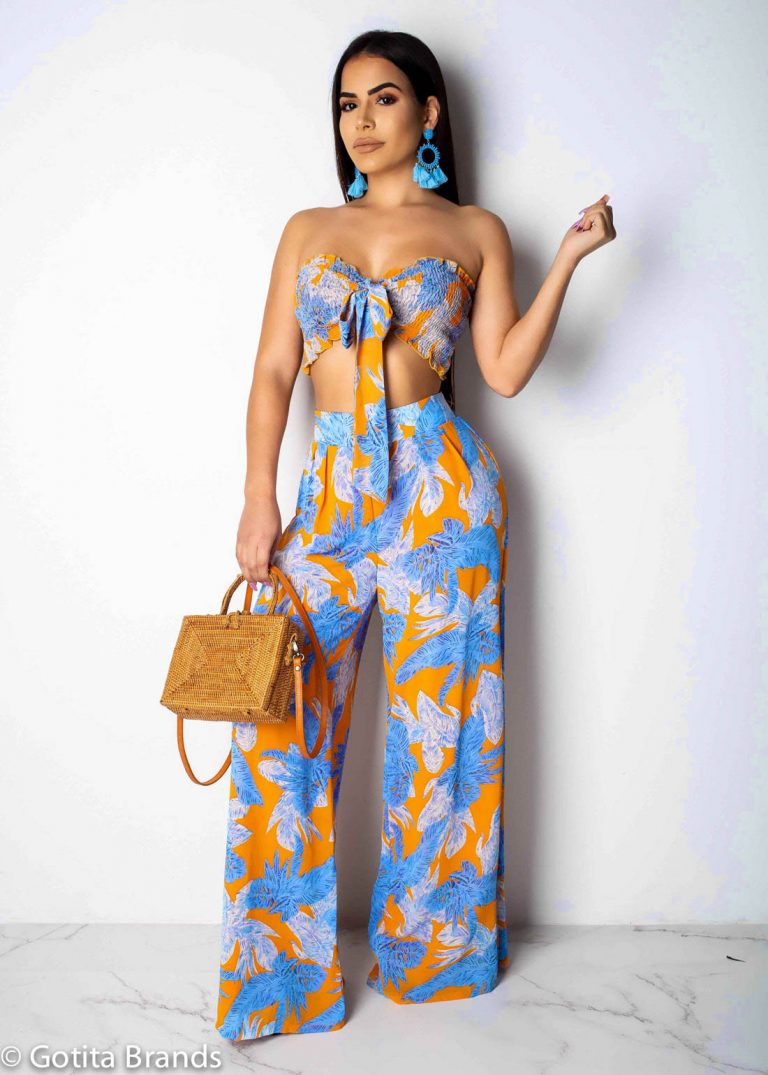 Two Piece Ladies Pants Set - Chic Casual Outfit - Summer Fashion ...