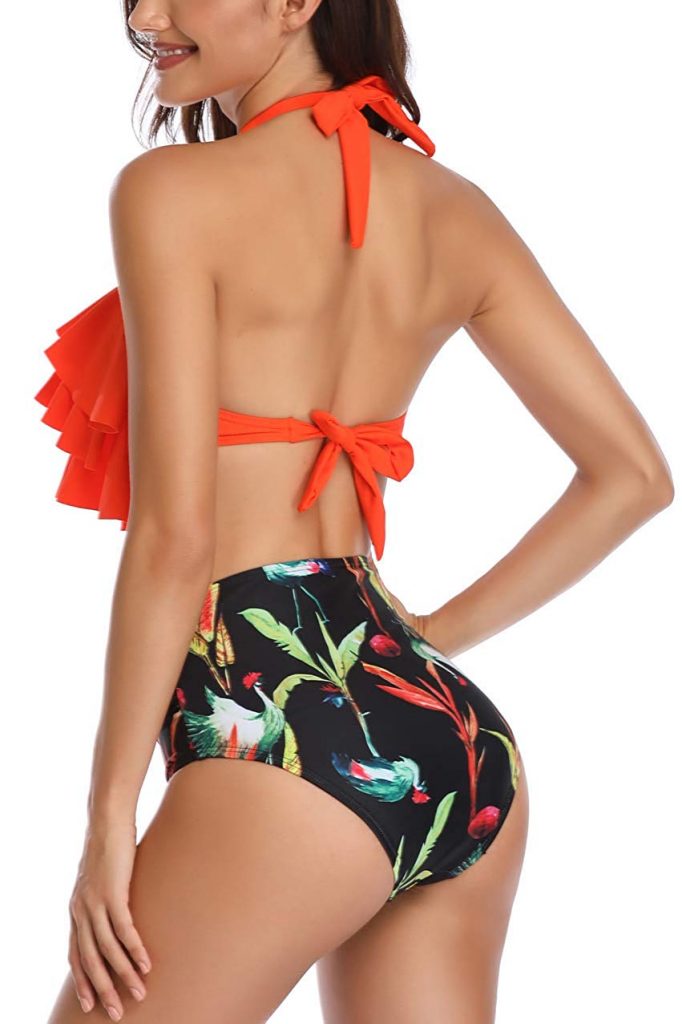 high waist two piece swimsuits for women over 50