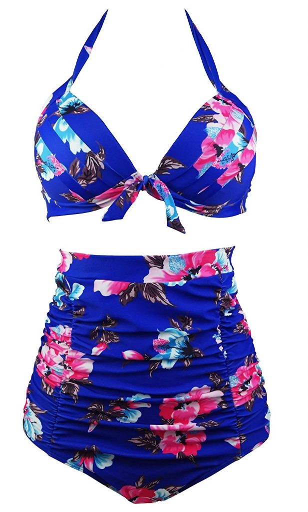 women's high waist bikini set - trendy summer fashion swimsuit