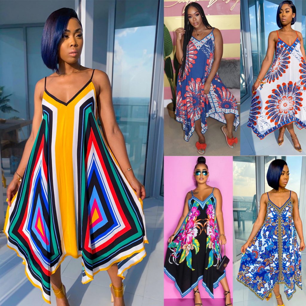Colorful Elegant Summer Dress - New Trendy Irregular Style