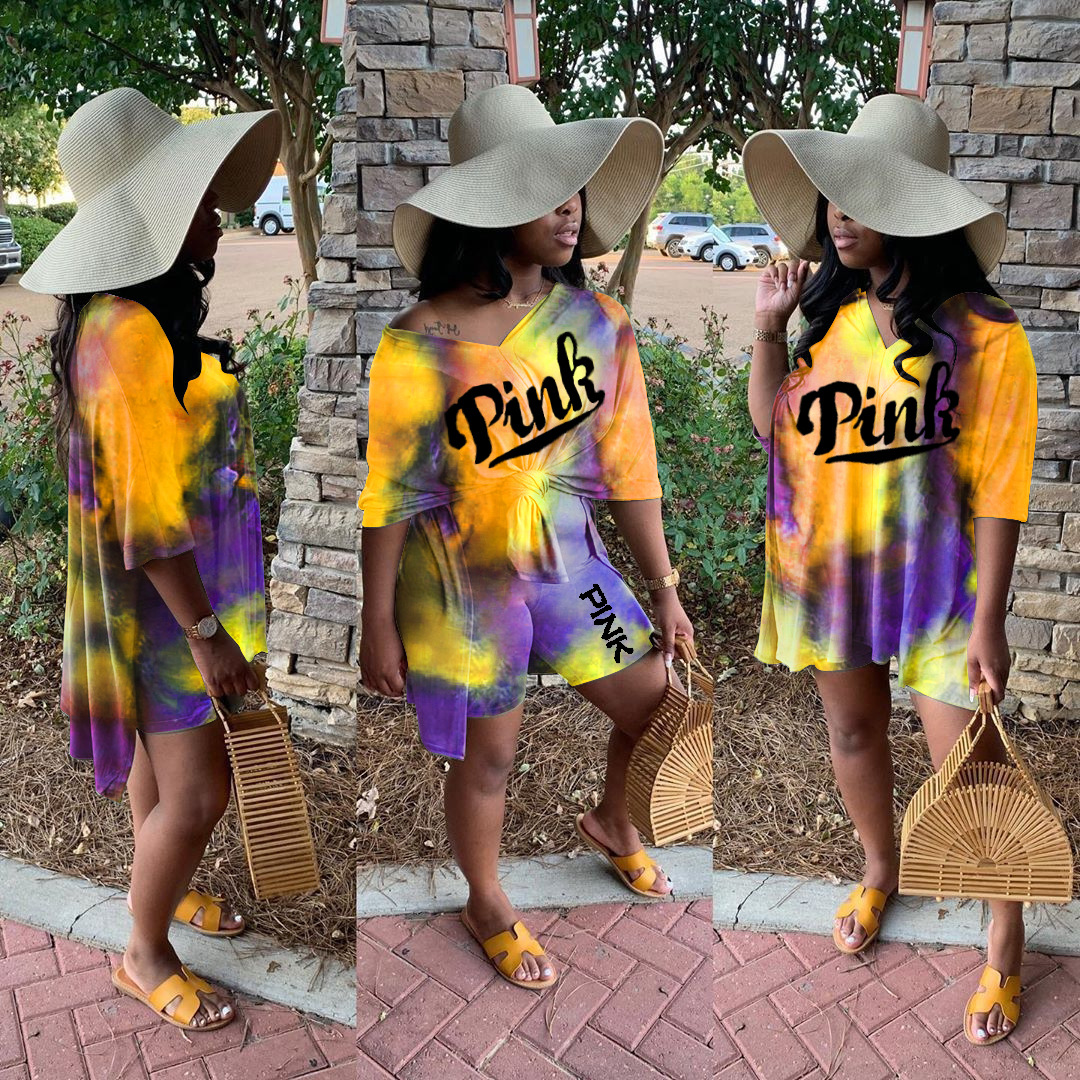 tie dye 2 piece outfit